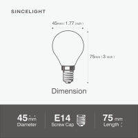 แพ็คของ6 E14 LED หลอดไฟคลาสสิกกับ3W,2700K( P45ลำแสงทั้งหมดไม่หรี่แสงได้ขนาดเล็กเอดิสันสกรูกอล์ฟหลอดไฟสำหรับบ้าน)