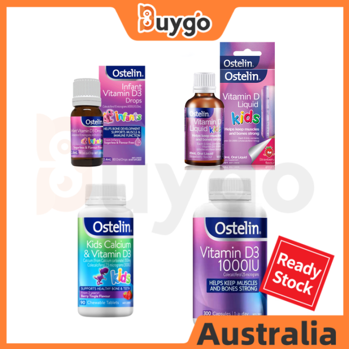 Ostelin Infant Vitamin D3 Drops 2.4ml/ Vitamin D 20ml/ CalciumVitamin