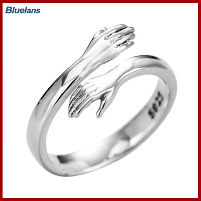 Bluelans®Love Hugแฟชั่นเปิดแหวนคู่ปรับโบราณหมั้นStatement Band