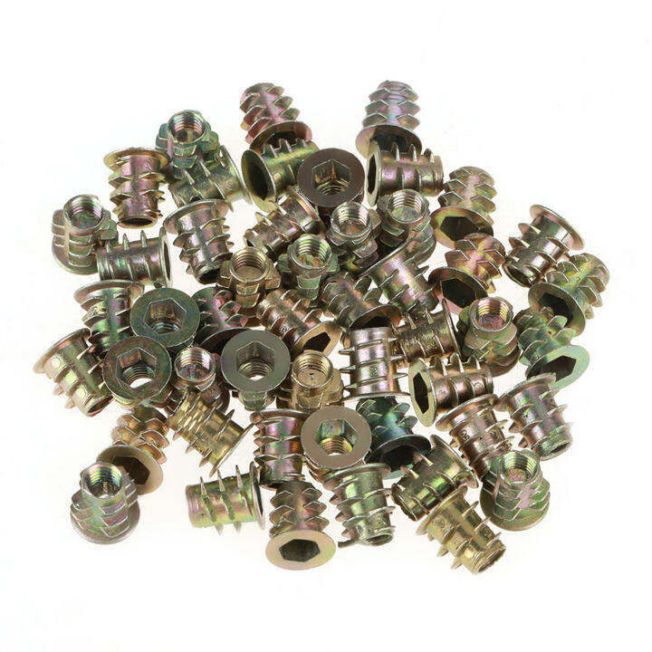 50-ชิ้น-m5x10mm-โลหะผสมสังกะสีเฟอร์นิเจอร์-hex-ไดรฟ์หัวสกรูเกลียวถั่วสำหรับเฟอร์นิเจอร์ไม้-connector-fastener