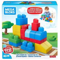 Mega Bloks First Builders บล็อคตัวต่อ ต่อตามใจที่ต้องการ Lets Build It ของเล่นเสริมพัฒนาการ 40 ชิ้น