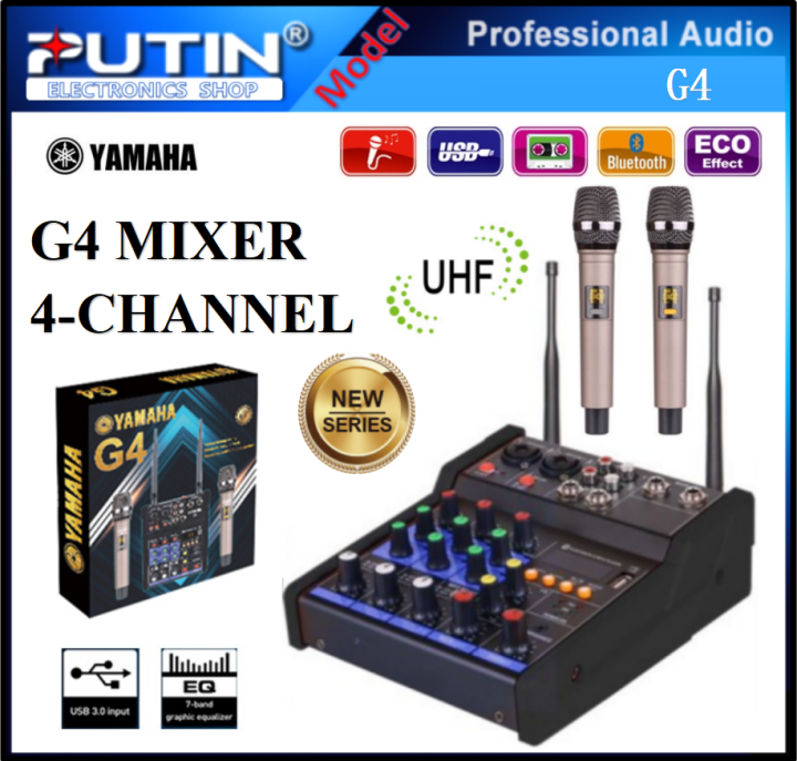 The Mixer YAMAHA G4 POWER MIXER 4 Channels USB bluetooth WITH 2 PCS