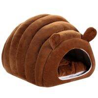 Plush Cat Bed Cusion ถุงนอนที่อบอุ่นสำหรับสุนัขลูกแมว Caterpillar รูปปิด Pet-Nest Kitty Burrow House Soft Tent