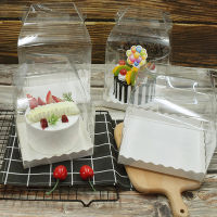 StoBag 10pcs Handle Transparent Heighten Boxes For Cake Decoration Gift Food Package Wedding Birthday Supplies Baby Show