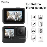 Gopro Hero 11 Hero 10/9หน้าจอ LCD ด้านหน้ากระจกนิรภัยสำหรับชิ้นฟิล์มป้องกันป้องกันกล้องมองหลังรอยขีดข่วน150ชิ้น