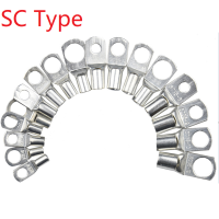 5Pcs SC Type Wire Nose Terminal SC6 SC10 SC16 SC25 SC35 SC50 SC70 SC95 Bare Copper Battery Block Lugs Hole Crimp Wire Connectors