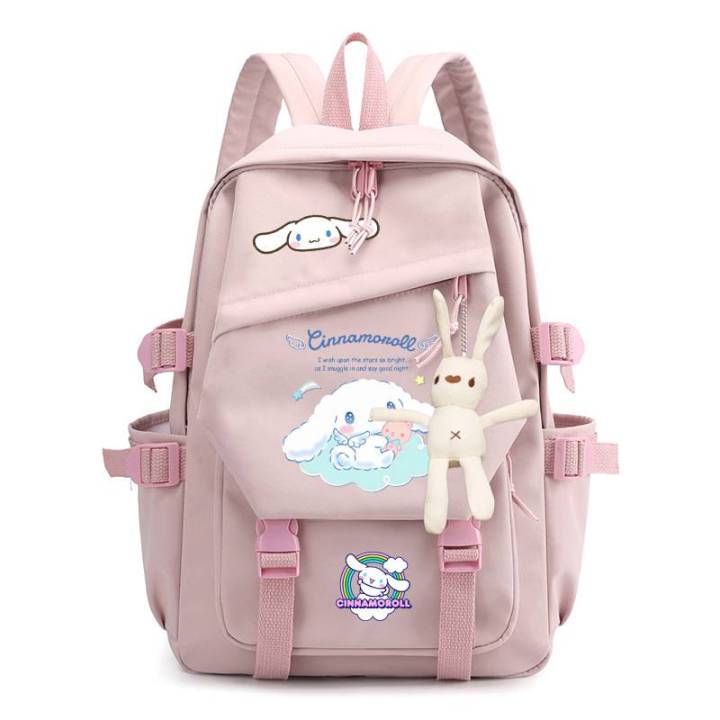 sanrio-cinnamon-backpack-for-women-men-student-large-capacity-breathable-fashion-personality-multipurpose-bags