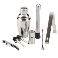 8PC Cocktail Shaker Bartender Kit Stainless Steel Wine Drinking Mixer Bartending Tool For Home Bar Party 550ml Wine Maker