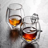 【CW】┇☁☍  Layer Whiskey Glass Cup Wine Bar Tequila Beer Drinking 2pcs/Set