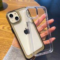 เคสแข็งกันกระแทก,ชัดเจนแบบ HD ติดโทรศัพท์กันกระแทกสำหรับ iPhone 14 13 12 11 Pro Max Mini XS XR X 8 7 Plus SE 2020ปลอกซิลิโคนหนาเคสใสผู้ขายชั้นนำ