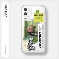 Ready Stock! JURSUE เคสไอโฟน เคสซิลิโคนนุ่มกันกระแทกใสน่ารักตลก เคสโทรศัพท์ Compatible for iPhone 13 12 11 Pro Max SE 2020 X XR XS 8 7 6 6S Plus พลัส Y1256