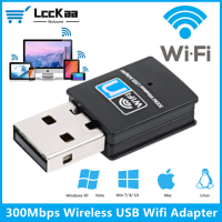 Lcckaa 300Mbps USB WiFi Adapter การ์ดเครือข่ายไร้สาย2.4GHz Wireless USB WiFi ADAPTER 802ที่จับเครือข่ายพีซี dongle พิมพ์ลาย11N