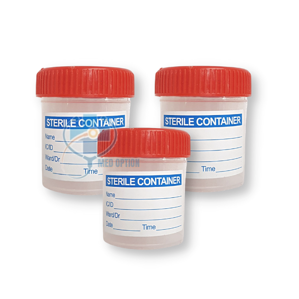 Specimen Bottle 60 ml STERILE / 60ml Sterile Container PP Mat ( Individually Pack) 1 Piece