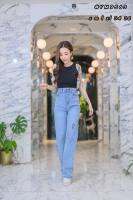 กระบอกเอวสูงสีซีท ผ้าไม่ยืด แฟชั่น 9563 งานป้ายยี่ห้อYam Jeans