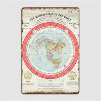 โปสเตอร์แผนที่ Celeson S Map-Flat Earth Metal Plaque Wall Mural-ป้ายดีบุกที่ปรับแต่งได้