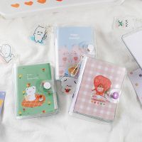 [Hagoya Stationery Stor] สร้างสรรค์น่ารักใสมินิหลวมใบมือหนังสือนักเรียนแบบพกพาโน๊ตบุ๊ค3แหวน Binder Kawaii เครื่องเขียนอุปกรณ์การเรียน