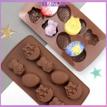 Easter Egg Silicone Bunny Silicon Molds for Chocolate 4 Packs Egg Shaped  Mold Baking Pan Resin Cake Chocolate Mold Silicone Candy Pan for Easter  Party