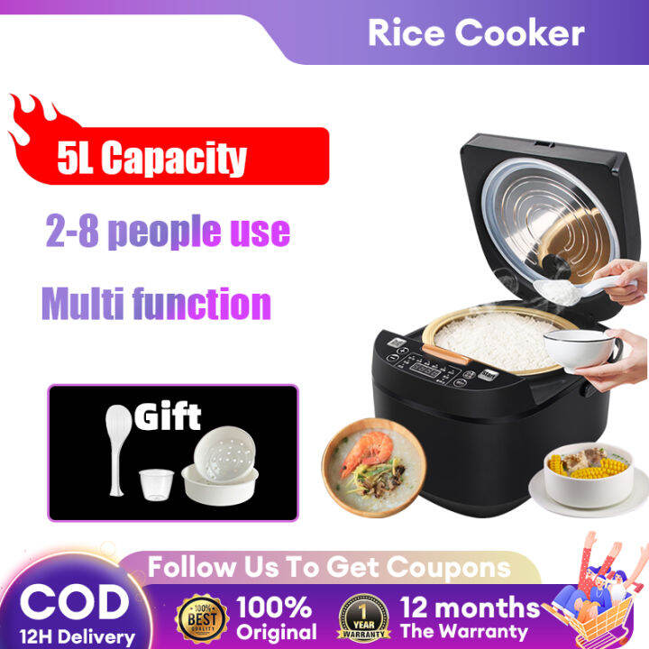 Smart large rice cooker LCD screen 5L large capacity with 10 cooking