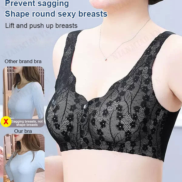 NianMiao Front closure anti-sagging seamless bra for woman Gathering top  support bra