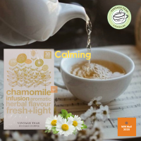 ชาคาโมมายล์ 30 ซอง Vintage teas Chamomile Infusion Aromatic Herbal Flavor fresh + light 30 tea bags