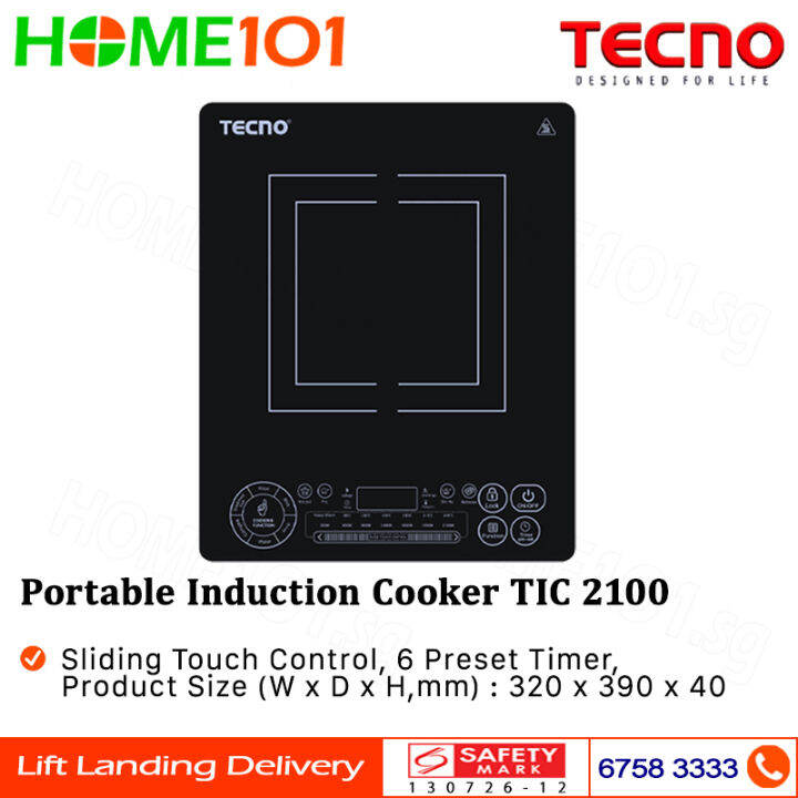 Tecno Ultra Slim Portable Induction Cooker TIC 2100 Lazada Singapore