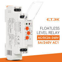 ETEK Floatless ระดับน้ำรีเลย์สวิทช์อิเล็กทรอนิกส์ประเภท3ลูกบิดทำงานแรงดันไฟฟ้า24-240VAC Dc 0.5วินาที-10วินาทีล่าช้า EKR8-6312