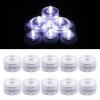 【CW】 12pcs Waterproof LED Candle Lamp Submersible Tea Lights Wedding Party Bar Table Mood Lamps Skateboard Underglow