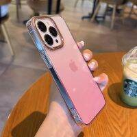 case เคสไอโฟน สีไล่ระดับสีโปร่งใสเหมาะสำหรับ 14เคสมือถือ Apple 13promax12ผู้หญิง11เคสแข็งกันกระแทก