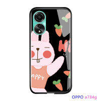 โทรศัพท์มือถือ Y27เคสสำหรับ Vivo 5G OPPO A78 4G สุดหรูเคสปาร์ตี้น่ารักกันกระแทกกระจกเทมเปอร์เคสโทรศัพท์ด้านหลัง