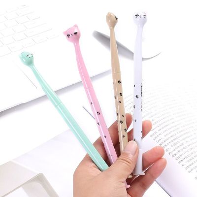 4pcs Cute Cat Paw Tail Pen Ballpoint 0.5mm Black Color Gel Ink Pens for Writing Signature Gift Office School Student A6066 Pens