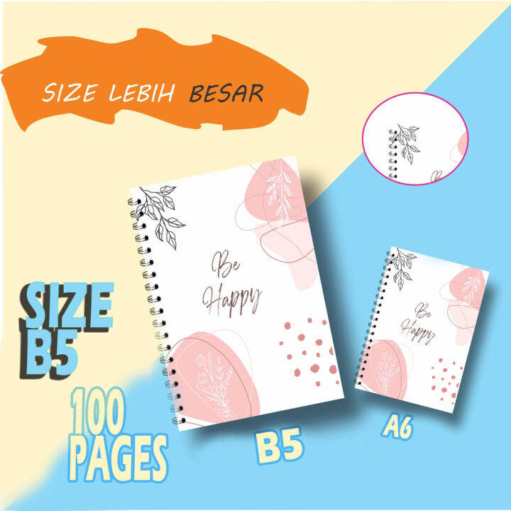 Notebook B5 Spiral / Buku Journal / Buku Ring Spiral Besar / Notebook ...