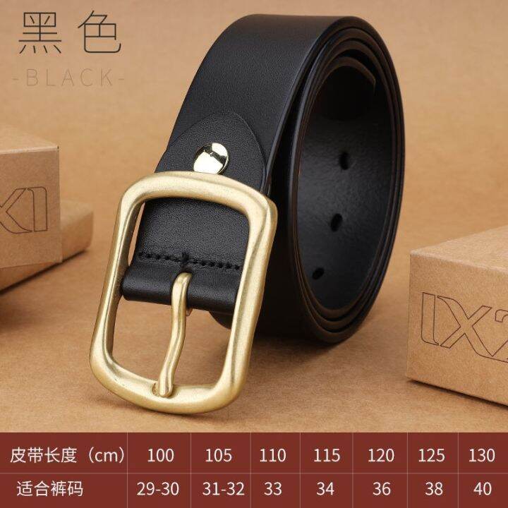 for-ten-years-continuously-belt-male-dermal-needle-retaining-youth-leisure-male-tide-layer-of-pure-cowhide-brass-buckle-belts