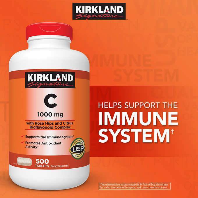 Vitamin C 1000 mg 500 เม็ด แบรนด์ Kirkland