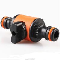 ◈◙ Quick-release Double-Way Water Pipe Joint with Switch In-line Shut-off Connector for Garden Hose Pipe Hose Clamp Au2 21 Dropship