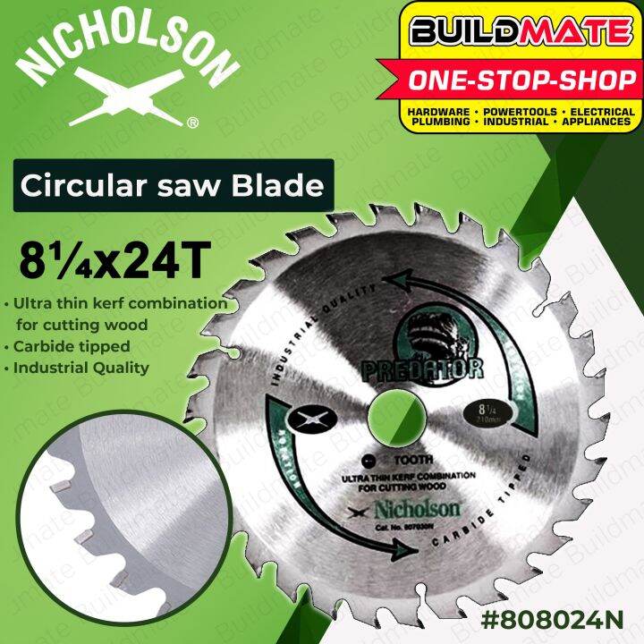 BUILDMATE Nicholson Circular Saw Blade 8 1/4 24T Wood Blade Miter Saw