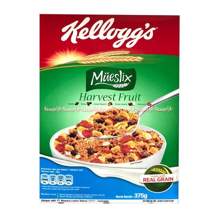 Kellogg's 355gr Mueslix Harvest Fruit Sereal Terbuat Dari Gandum