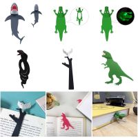 Kawaii Cartoon 3D Stereo Bookmark PVC Marker Book Clip Shark Crocodile Bookmark Of Pages Kids Gifts School Stationery Supplies