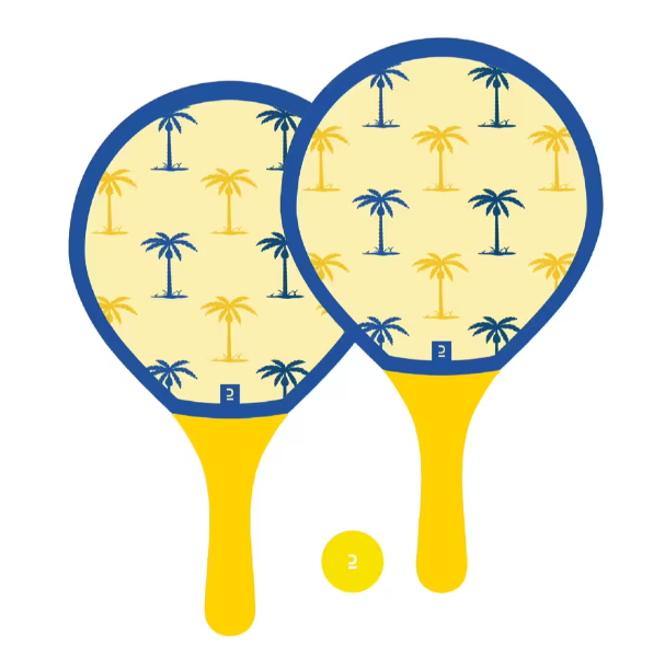 beach-tennis-racket-set-woody-racket-yellow