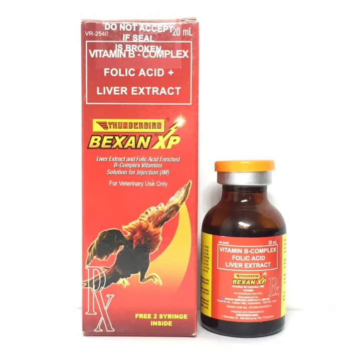 [SOUTH VET] 1pc Thunderbird Bexan XP 20ML Vitamin B Complex Folic Acid