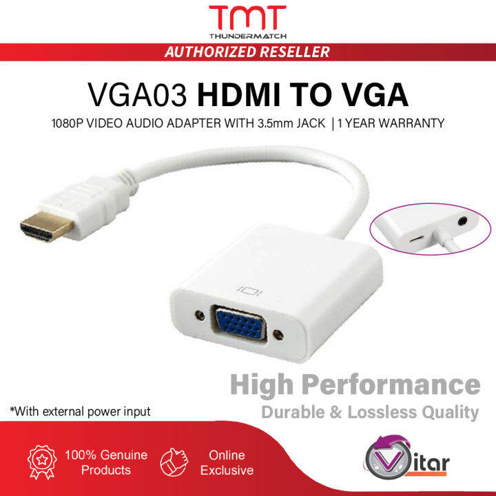 Vitar HDMI to VGA / VGA to HDMI Converter Adapter with Power Input and ...