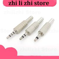 zhilizhi Store 2Pole 3Pole 4Pole Metal 3.5mm Male jack Plug Mono Stereo Audio Solder Cable Connector 3.5 earphone Headphone Repair Adapter