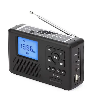 Portable Mini DAB/FM Radio Solar Hand Crank Radio Bluetooth Speaker Emergency Radio with Flashlight