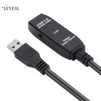 LFYE5L เครื่องขยายสัญญาณ สายต่อเครื่องทวนสัญญาณ USB3.0 สายเชื่อมต่อวิดีโอ ตัวผู้-ตัวเมีย ยืดหยุ่นและไม่หักง่าย ความเร็วสูงมาก สำหรับดิสก์ u/ กล้อง/เครื่องพิมพ์/เมาส์