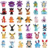 จี้ตุ๊กตายัดไส้ตัวการ์ตูนสำหรับสัตว์เลี้ยงใหม่ลาย Pikachu Charizard Mewtwo Gengar Eevee Plushie ของเล่นกำมะหยี่รูปตุ๊กตาโปเกมอนของขวัญน่ารัก