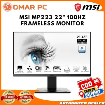 MSI PRO MP223 21.45 VA 100Hz 1920X1080 vga/hdmi Professional Monitor –  DynaQuest PC