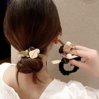 【CW】 Hollow Large Rhinestone Rope Female Bow Tie Hair Small And Temperament Personality Accessories