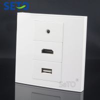 【NEW Popular89】 SeTo 86 Type 3.5Mm USB Connector Wall PlateKeystone Faceplate