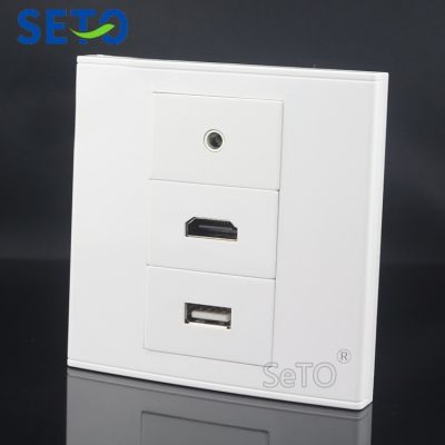 【NEW Popular89】 SeTo 86 Type 3.5Mm USB Connector Wall PlateKeystone Faceplate