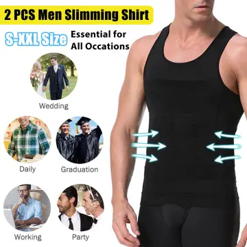 Chest Compression Vest Men Gynecomastia Body Shaper Sleeveless Posture  Corrector Slimming Waist Control Tummy Trimmer Tops
