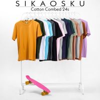 (Thick) T-shirt POLOS COTTON COMBED 24S Reactive SOLID Color UNISEX Men And DISTRO